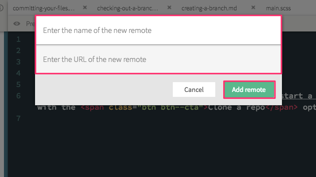Git remote prompt